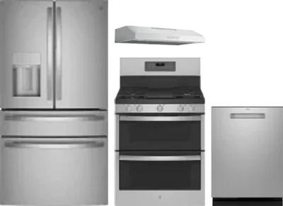 4 Piece Package Includes Refrigerator, Range, Hood And Dishwasher